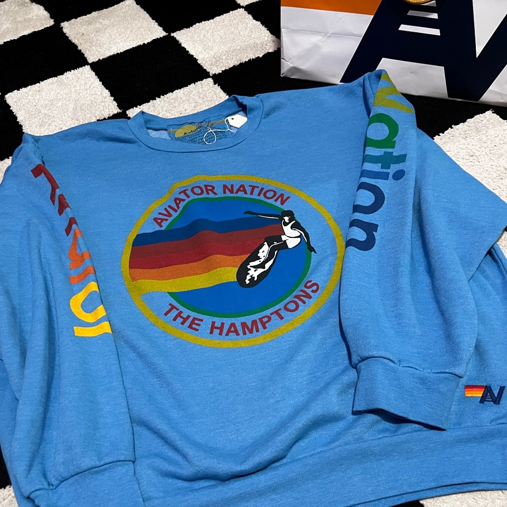 Aviator nation crew neck sweatshirt